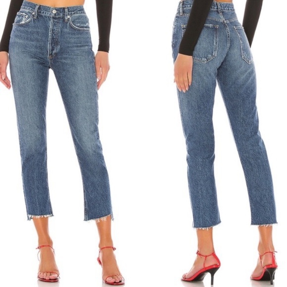 Agolde Riley High Rise Straight Crop Jean Disguise 28